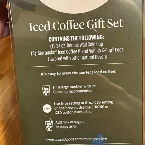 Starbucks holiday gift set red tumbler Iced Coffee Blend Vanilla K-Cup Pods - Picture 5 of 5